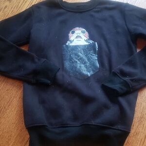 Star Wars Porg Sweatshirt Gray Long Sleeve Juniors Small #StarWars #Porg #GeekSt